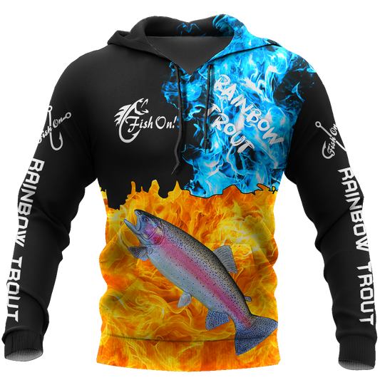 Collection Rainbow Trout On Fire – 3D Hoodie
