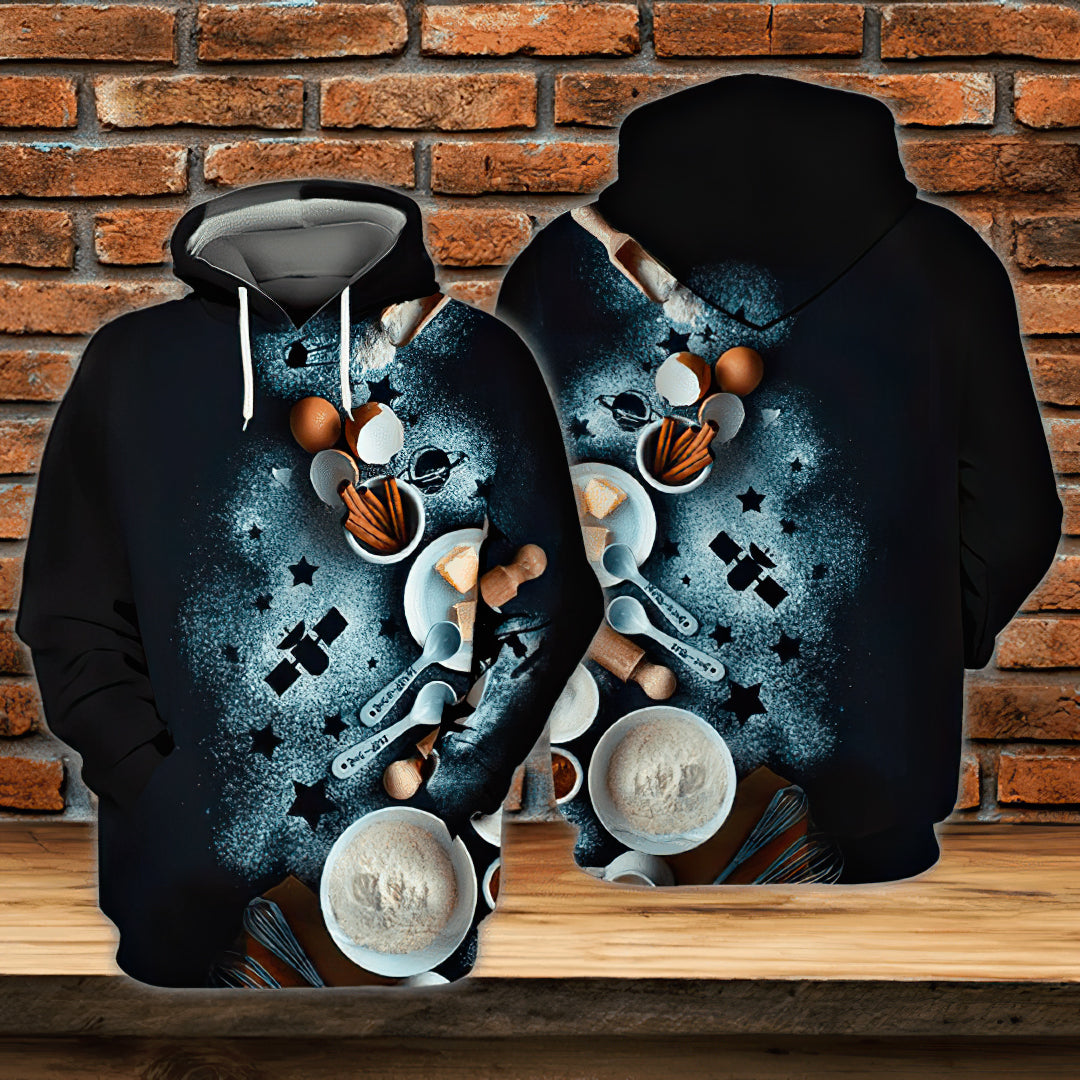Dark Baking Humor Art – 3D Hoodie