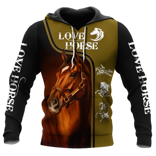 Green Horse Love 3D Art – 3D Hoodie