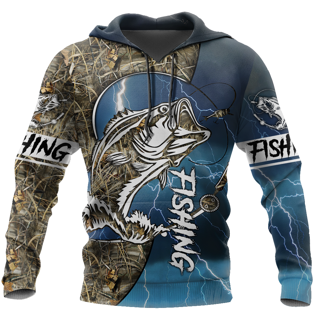 Collection Bass Fishing Sport Blue – 3D Hoodie