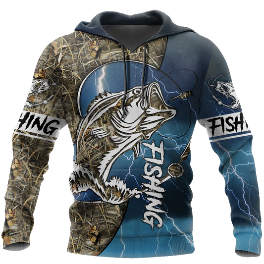 Collection Bass Fishing Sport Blue – 3D Hoodie