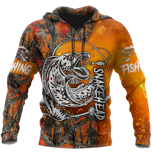 Collection Snakehead Fishing Orange Camo – 3D Hoodie