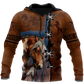 Brown Horse All Over Print Art – 3D Hoodie