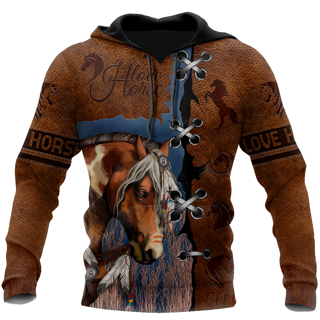 Brown Horse All Over Print Art – 3D Hoodie