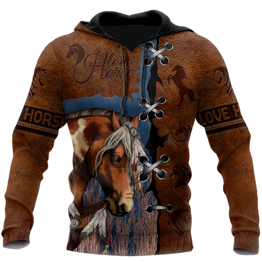 Brown Horse All Over Print Art – 3D Hoodie