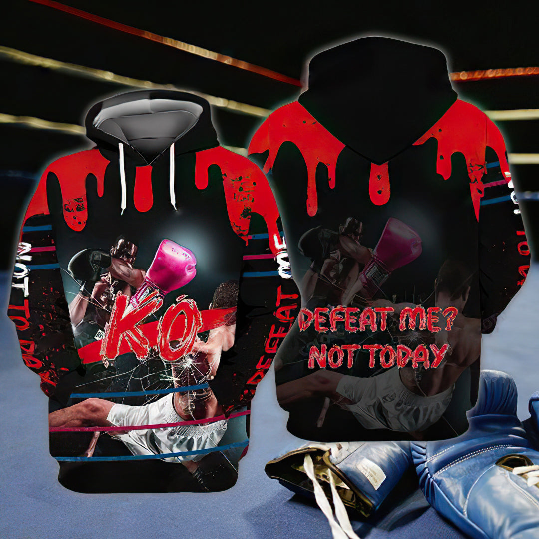 Boxing Defeat Me Art – 3D Hoodie