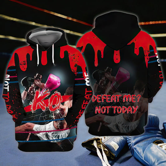 Boxing Defeat Me Art – 3D Hoodie