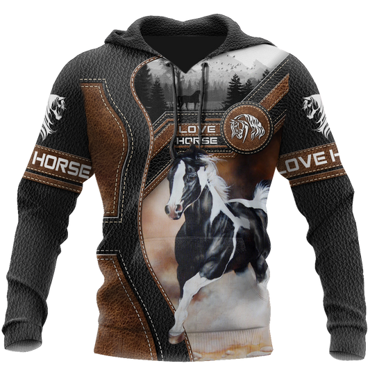American Paint Horse All Over Print Art – 3D Hoodie