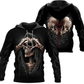 Black Skull Dark Art – 3D Hoodie