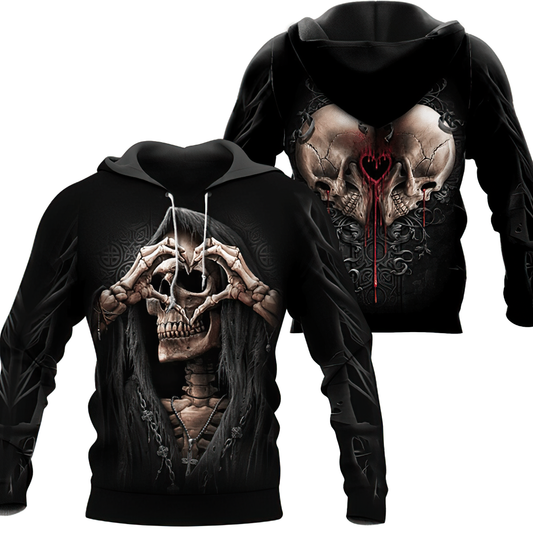 Black Skull Dark Art – 3D Hoodie