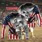 Bull Riding Eagle Usa Flag Custom Art – 3D Hoodie