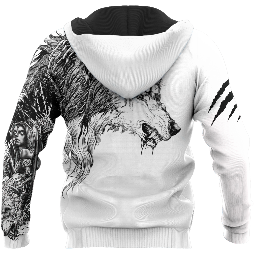 Wolf Makes Me Strong Quote - 3D Hoodie
