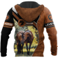 Love Horse Brown And Black All Over Print Art – 3D Hoodie