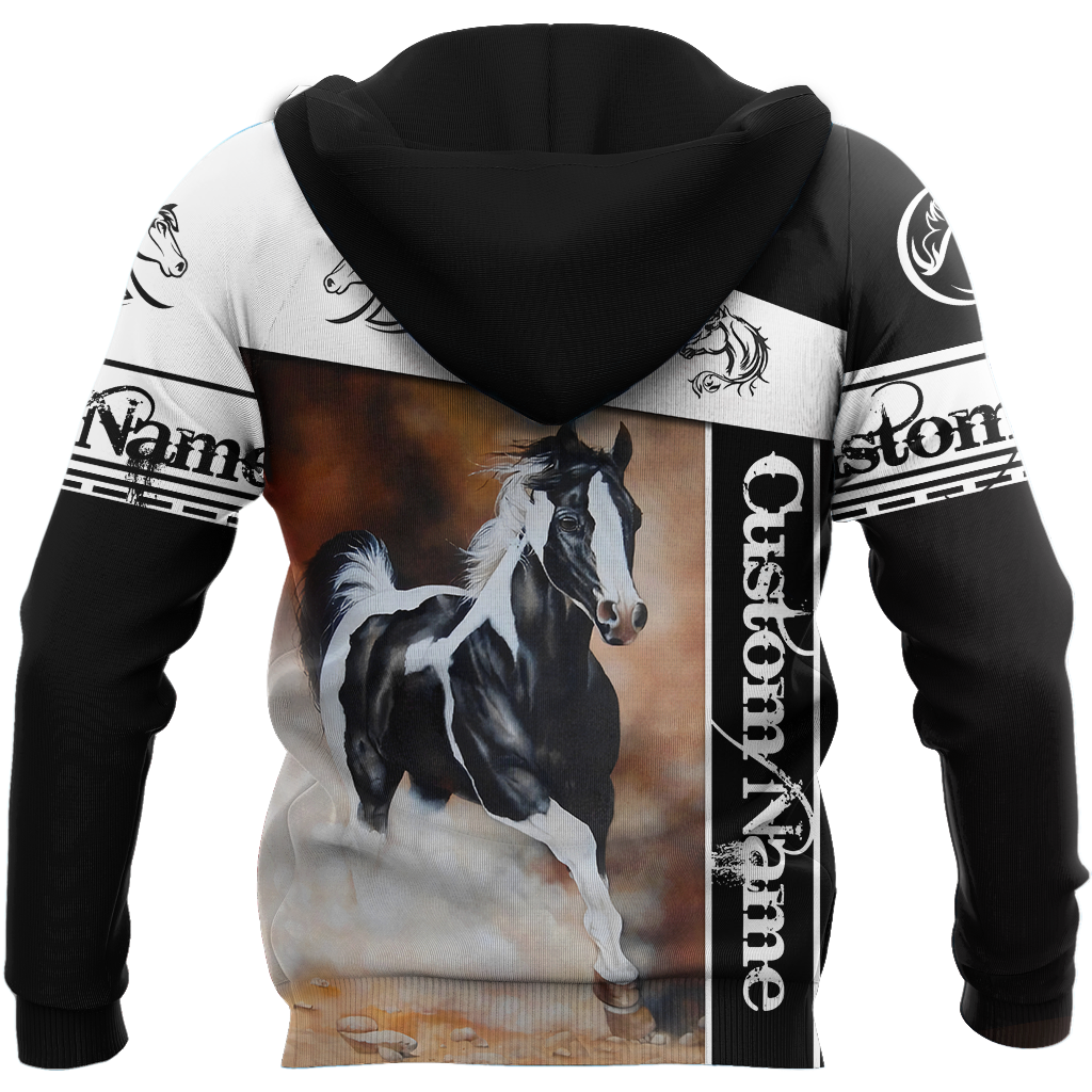 Horse Custom Name All Over Print Art – 3D Hoodie
