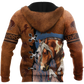 Brown Horse All Over Print Art – 3D Hoodie