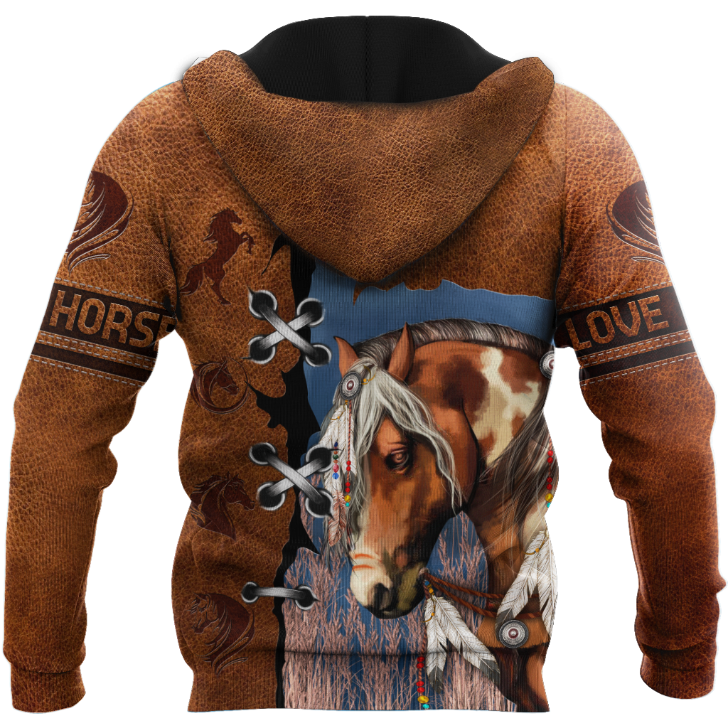 Brown Horse All Over Print Art – 3D Hoodie