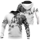 Wolf Makes Me Strong Quote - 3D Hoodie