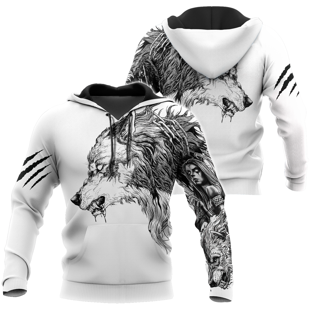 Wolf Makes Me Strong Quote - 3D Hoodie