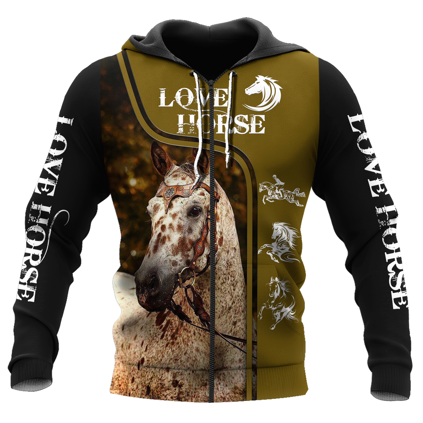 Horse Love 3D Printed Art – 3D Hoodie