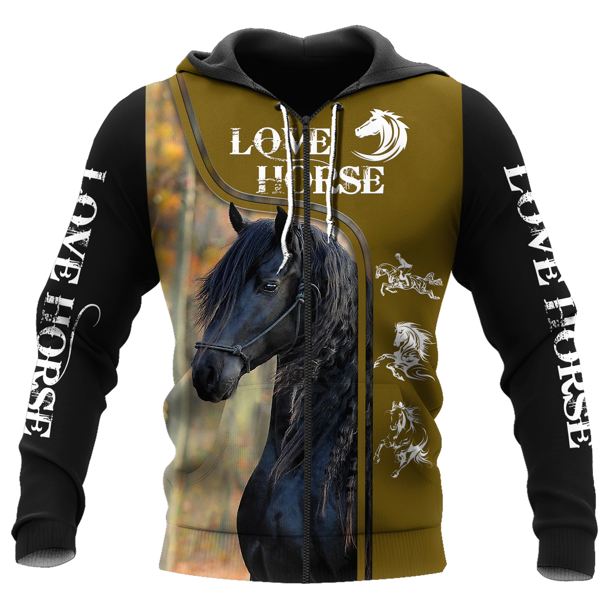 Horse Love 3D Printed Art – 3D Hoodie