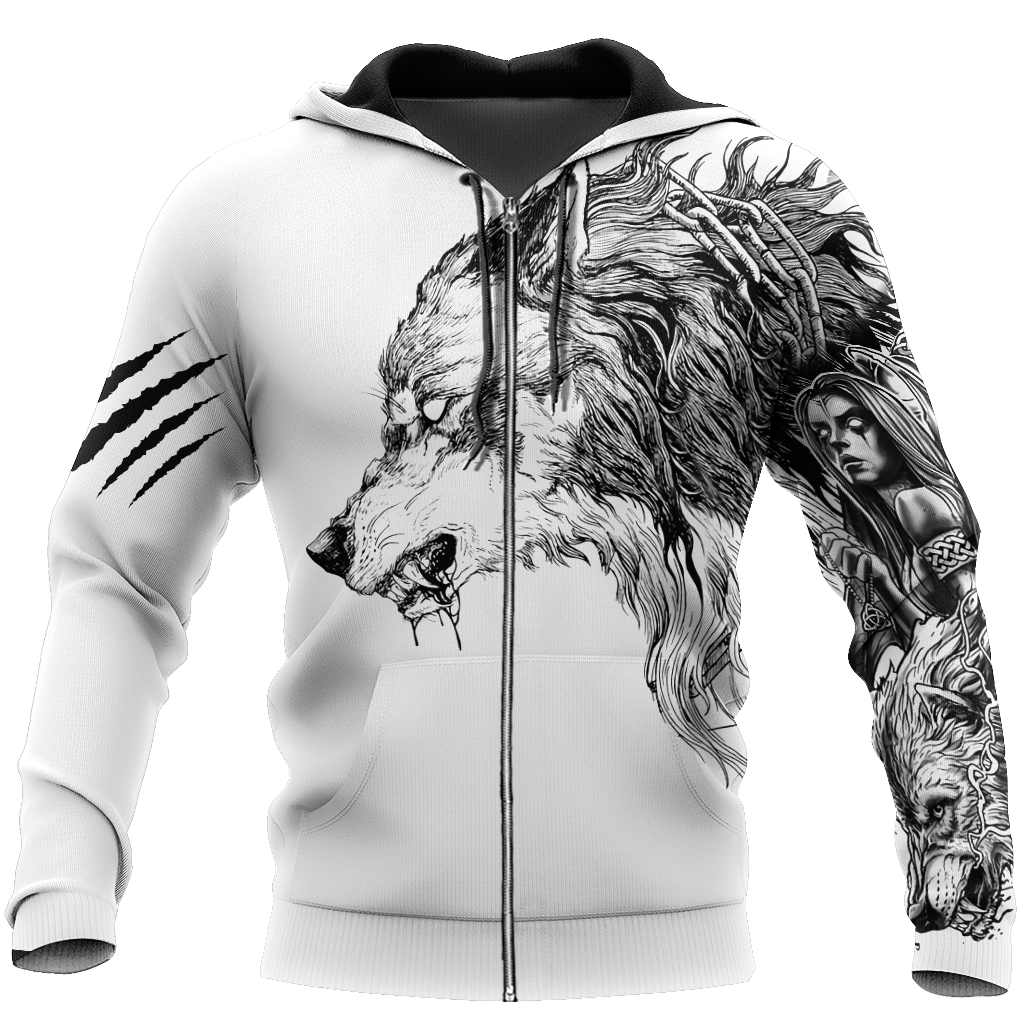 Wolf Makes Me Strong Quote - 3D Hoodie