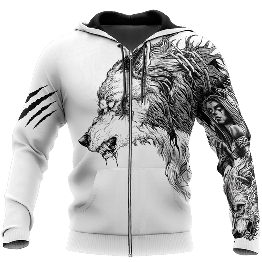 Wolf Makes Me Strong Quote - 3D Hoodie