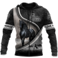 Friesian Black Horse 3D All Over Print Art – 3D Hoodie
