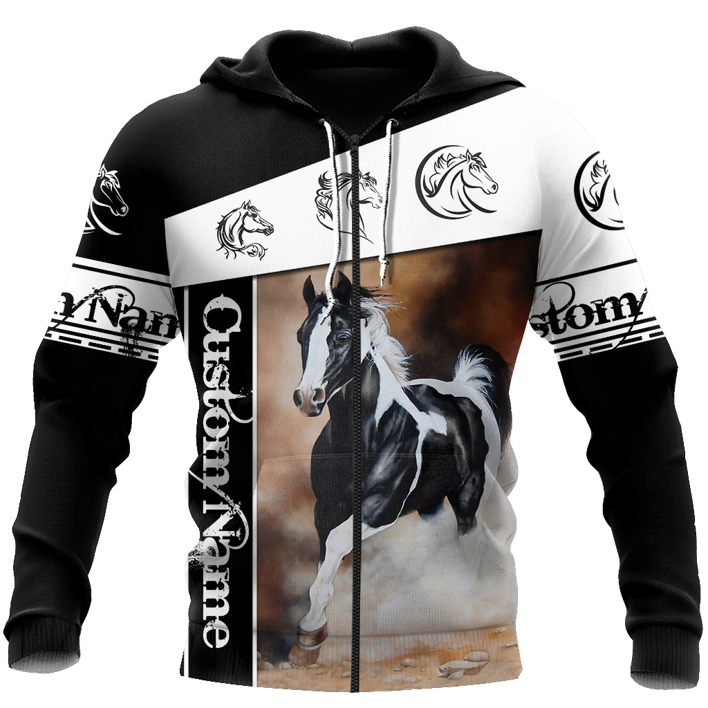Horse Custom Name All Over Print Art – 3D Hoodie