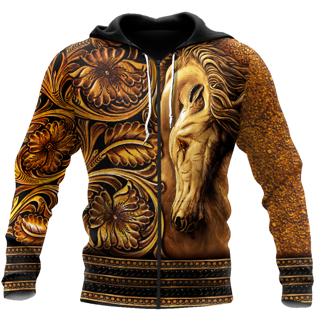 Horse Wood Classic Vintage Style - 3D Hoodie