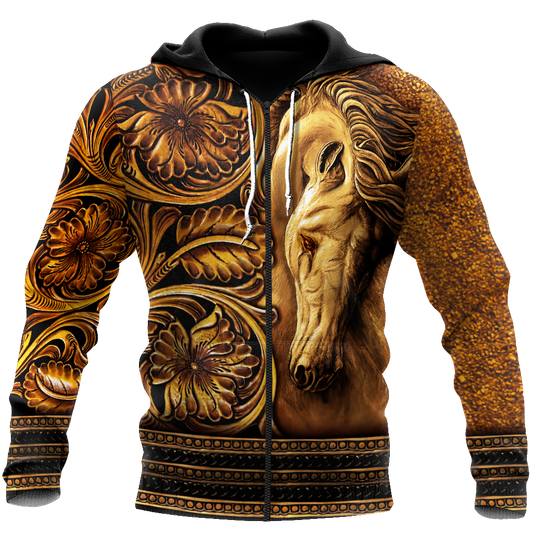 Horse Wood Classic Vintage Style - 3D Hoodie