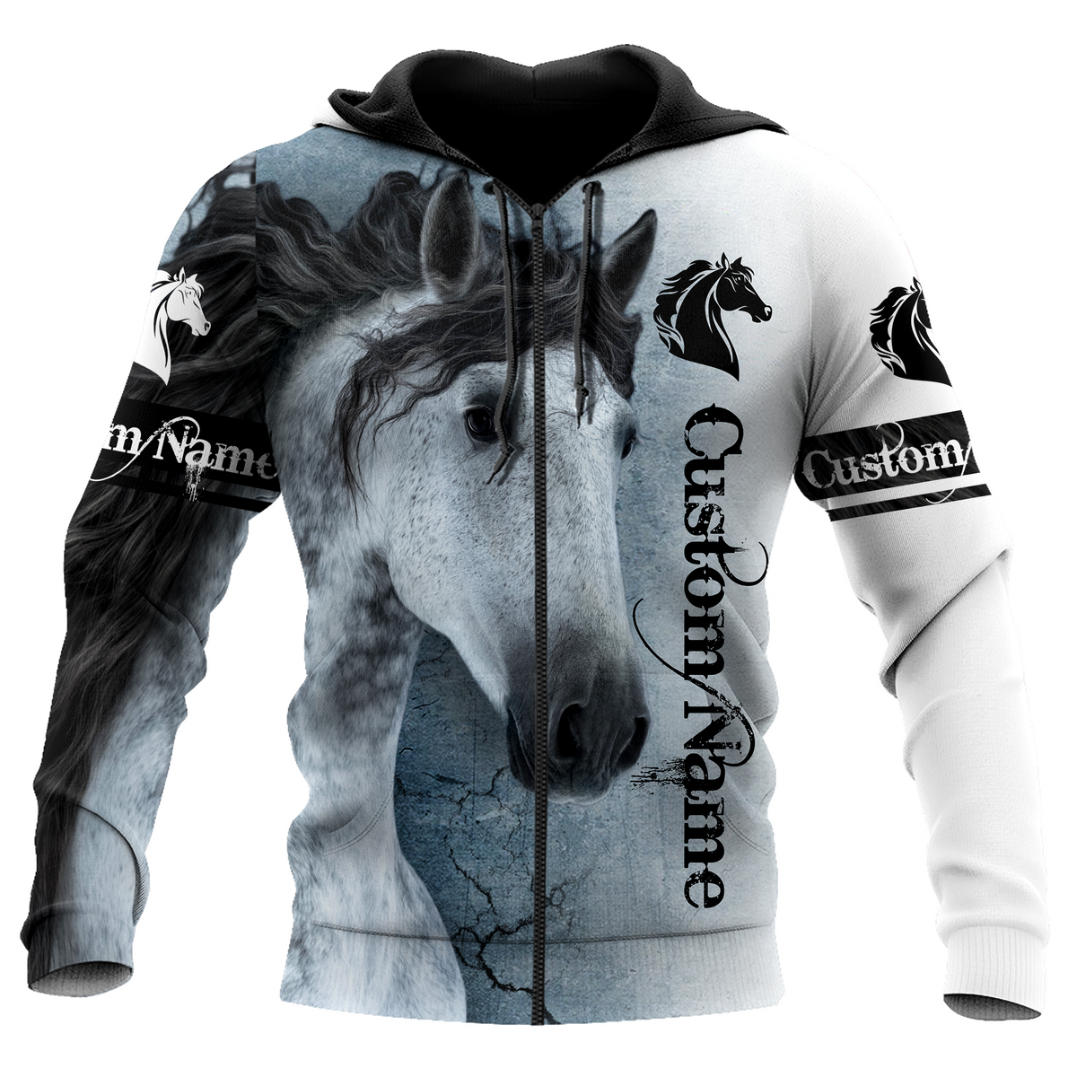 Horse Nice Style Custom Name Art – 3D Hoodie