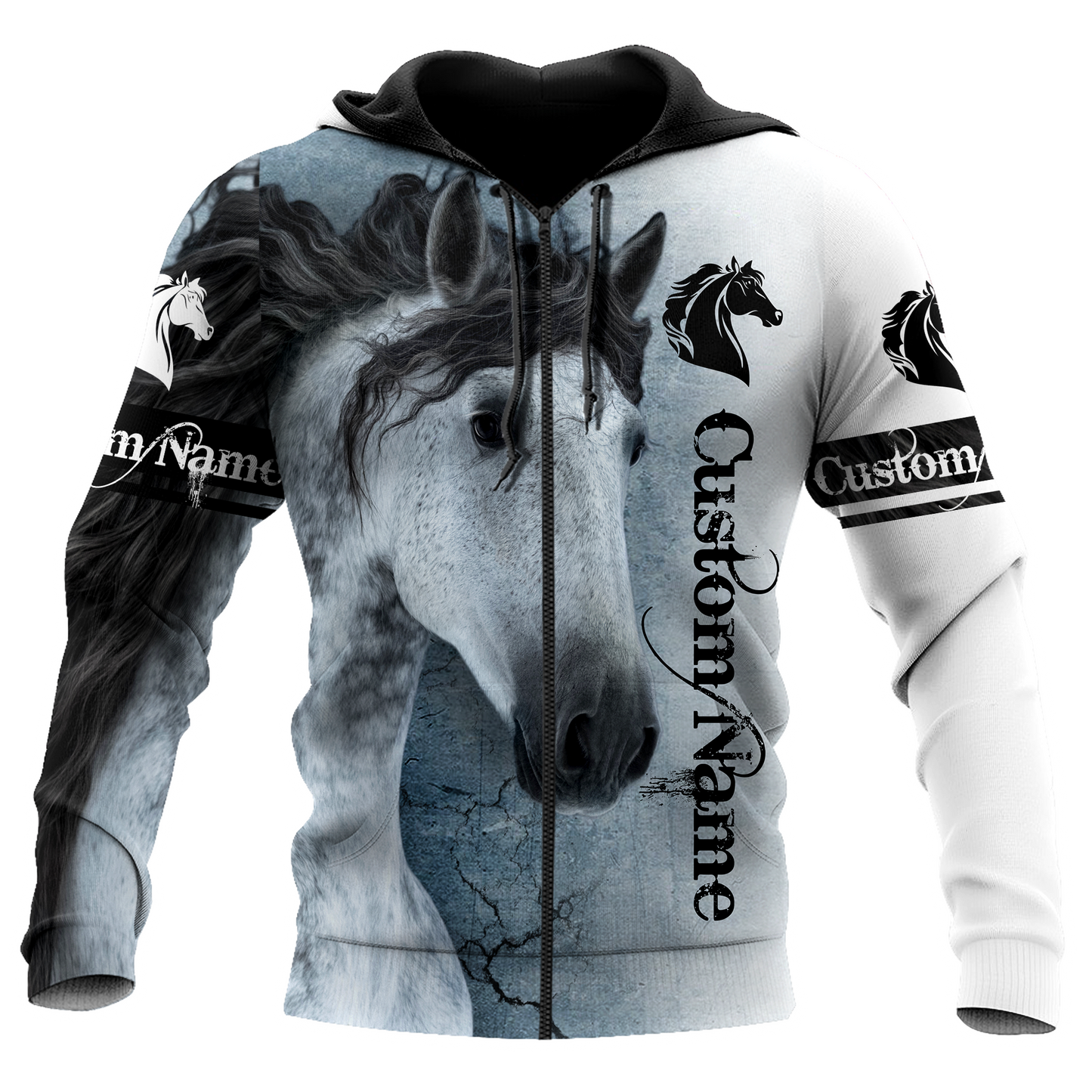 Horse Nice Style Custom Name Art – 3D Hoodie