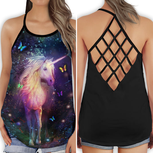 Horse And Butterfly Dream Magic - Hollow Tank Top
