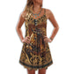 Vintage Horse Pattern – Women's Summer Sleeveless V-Neck Camisole Dress