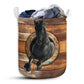 Horse Black Wood Vintage - Laundry Basket - Owls Matrix LTD