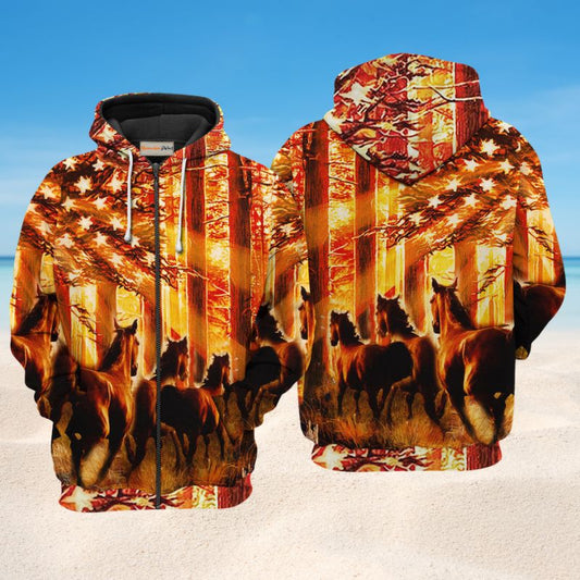 Horse Born To Ride Quote Art – 3D Hoodie