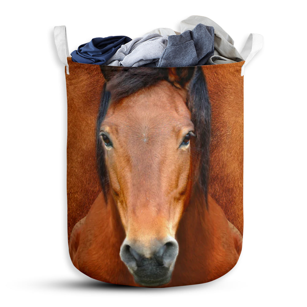 Horse Face And Butt - Laundry Basket - Owls Matrix LTD