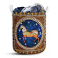 Horse Floral Diamond Royal - Laundry Basket - Owls Matrix LTD