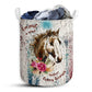 Horse Grunge Wood - Laundry Basket - Owls Matrix LTD