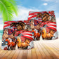 Horse Independence Day America - Beach Short - BEAS04QAN260522 - Owls Matrix LTD