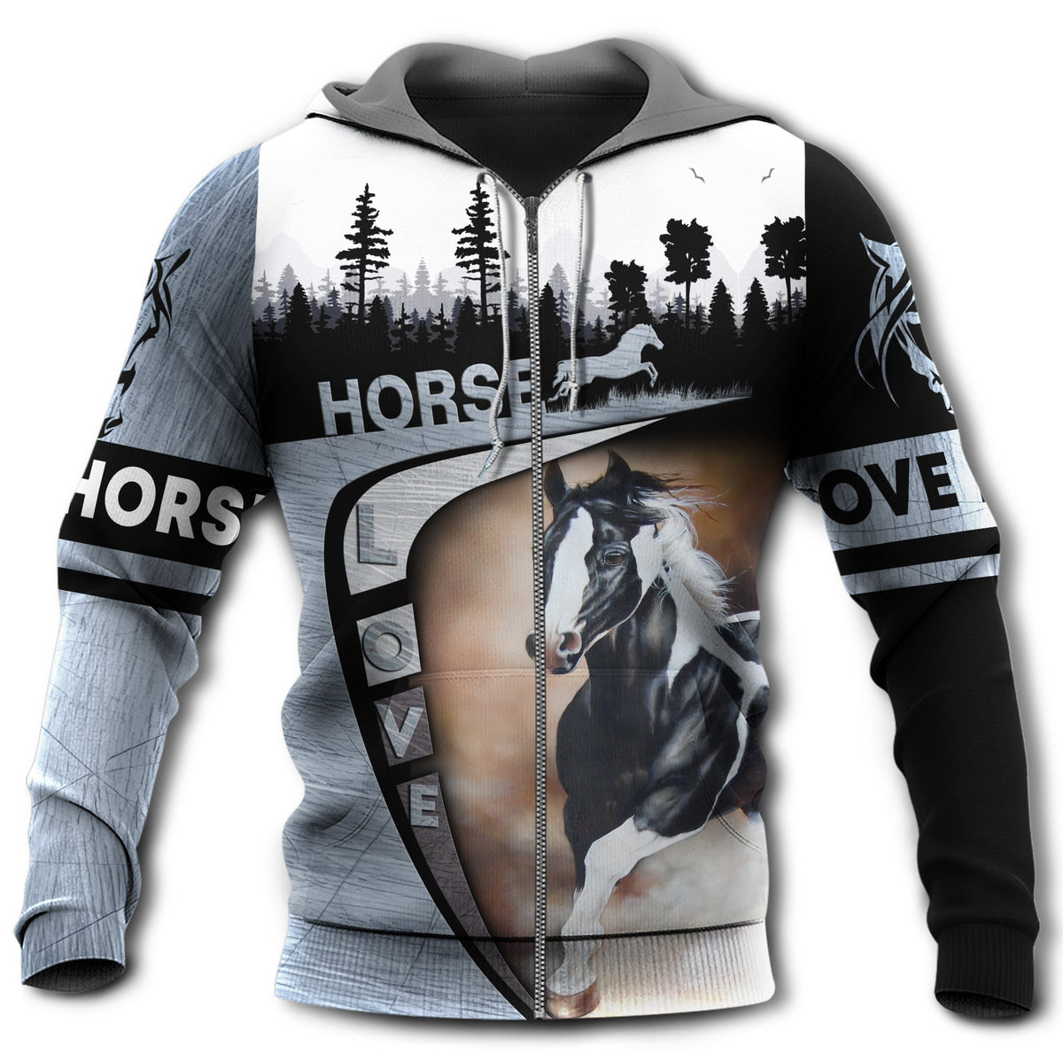Horse Love Beautiful Horse Racing - 3D Hoodie