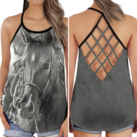 Horse Love Life Grey Collection – Hollow Tank Top