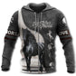 Horse Love Strong Black Style - 3D Hoodie