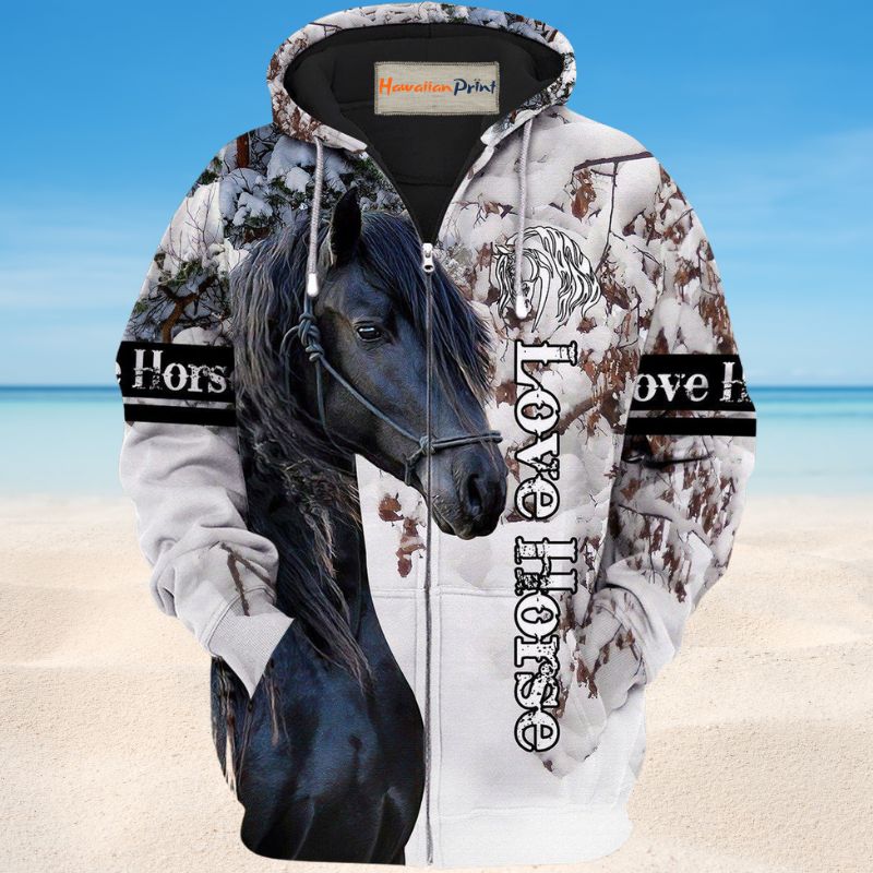Horse Lover Forever Quote Art – 3D Hoodie