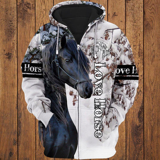 Horse Lover Forever Quote Art – 3D Hoodie