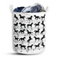 Horse Music Notes Style - Laundry basket - Owls Matrix LTD