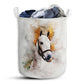 Horse Portrait Pretty Style - Laundry Basket - Owls Matrix LTD