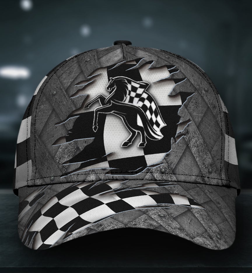 Horse Racing Black Style Speed Theme – Classic Cap