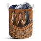 Horse Rattan Teaxture Cool Style - Laundry Basket - Owls Matrix LTD
