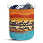 Horse Reflection In The Sunset - Laundry Basket - Owls Matrix LTD